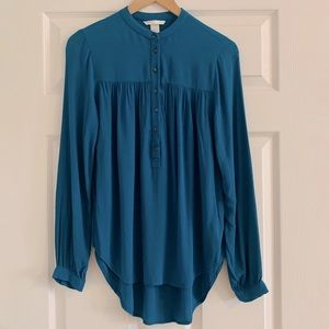 H&M Teal Blue Long Sleeve Blouse